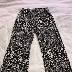 Black & Cream wide leg pant
